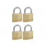 Master Lock 140EURQNOP Solid Brass 40mm Padlock 4-Pin - Keyed Alike x 4