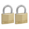 Master Lock 140EURT Solid Brass 40mm Padlock 4-Pin - Keyed Alike x 2