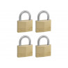 Master Lock 150EURQNOP Solid Brass 50mm Padlock 5-Pin - Keyed Alike x 4