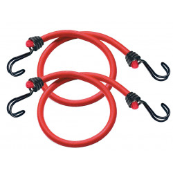 Master Lock 3020EURDAT Twin Wire Bungee Cord 60cm Red 2 Piece