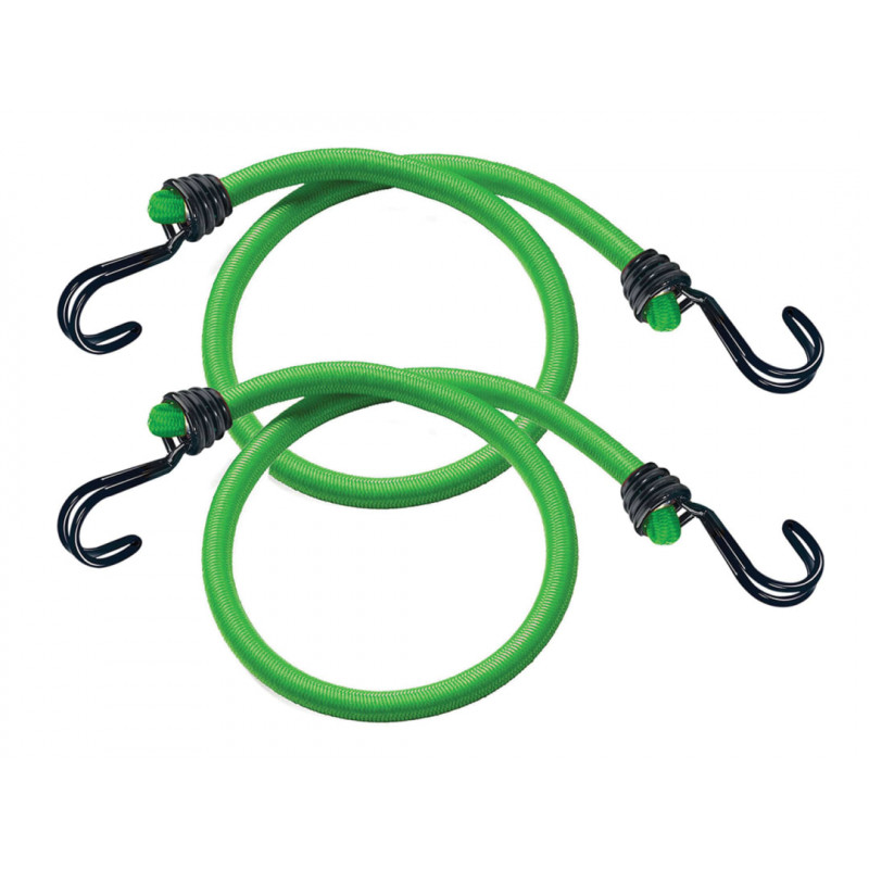 Master Lock 3021EURDAT Twin Wire Bungee Cord 80cm Green 2 Piece