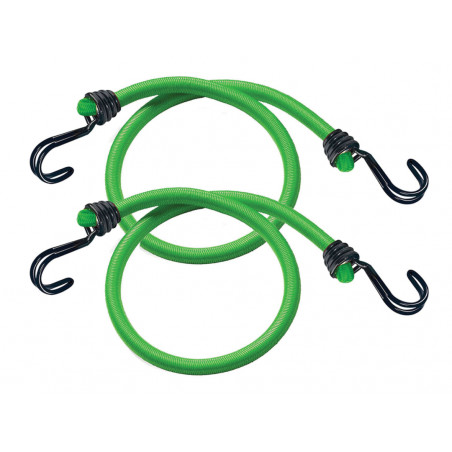 Master Lock 3021EURDAT Twin Wire Bungee Cord 80cm Green 2 Piece