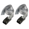Master Lock 3110EURDAT Lashing Strap with Metal Buckle, Grey 2.5m 150kg (Pack 2)
