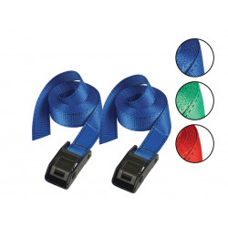 Master Lock 3379EURDATCOL Lashing Strap with Metal Buckle, Coloured 5m 150kg (Pack 2)