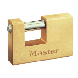 Master Lock 607EURD Rectangular 76mm Solid Brass Body Shutter Padlock