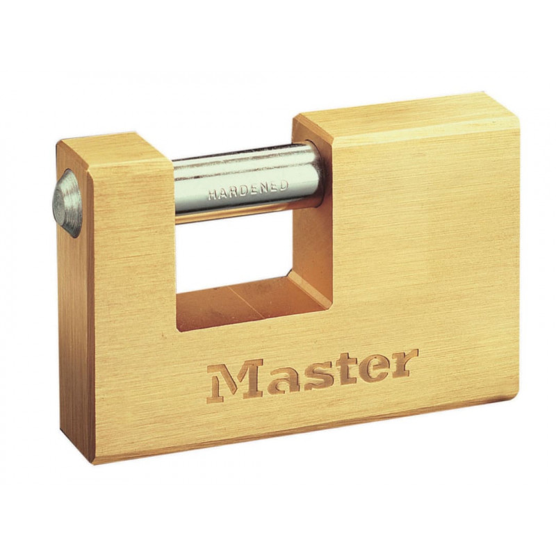 Master Lock 607EURD Rectangular 76mm Solid Brass Body Shutter Padlock Master Lock 607EURD Rectangular 76mm Solid Brass Body Shutter Padlock