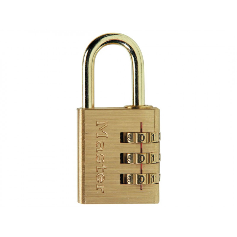 Master Lock 630EURD Brass Finish 30mm 3-Digit Combination Padlock Master Lock 630EURD Brass Finish 30mm 3-Digit Combination Padlock