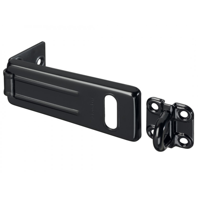 Master Lock 704EURDBLK Wrought Steel Hasp Matt Black 115mm Master Lock 704EURDBLK Wrought Steel Hasp Matt Black 115mm