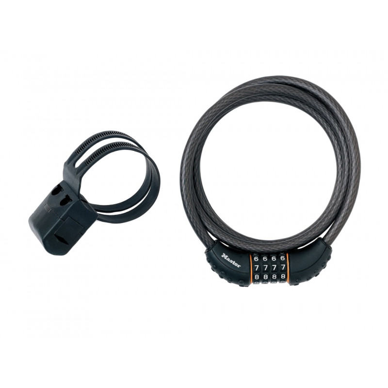 Master Lock 8120EURDPRO Black Braided Steel Combination Cable 1.8m x 10mm Master Lock 8120EURDPRO Black Braided Steel Combination Cable 1.8m x 10mm