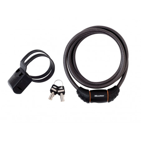 Master Lock 8130EURDPRO Black Braided Steel Keyed Cable 1.8m x 10mm