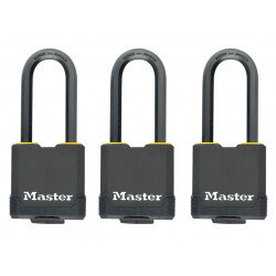 Master Lock M115EURTRILF Excell™ Weather Tough 45mm Padlock 4-Pin- Keyed Alike x 3