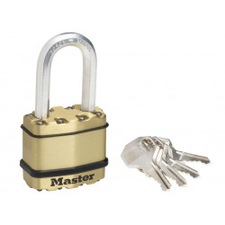 Master Lock M1BEURDLF Excell™ Brass Finish 45mm Padlock 4-Pin - 38mm Shackle