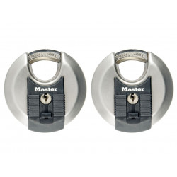 Master Lock M40EURT Excell™ Stainless Steel Discus 70mm Padlock Keyed Alike x 2