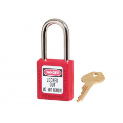 Master Lock 410RED Lockout Padlock – 38mm Body & 6mm Hardened Steel Shackle
