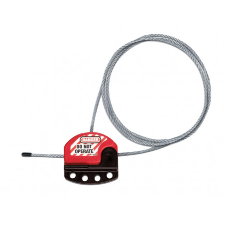 Master Lock S806 Four Padlock Lockout Hasp with Adjustable Cable 1.8m