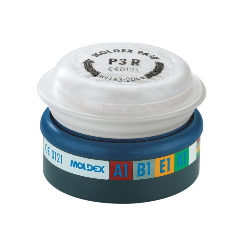 Moldex 943012 EasyLock® ABEK1P3 R Pre-assembled Filter (Retail Box of 2) Moldex 943012 EasyLock® ABEK1P3 R Pre-assembled Filter (Retail Box of 2)