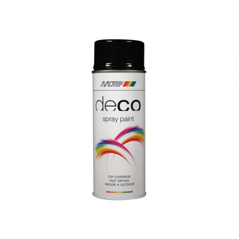 MOTIP® 01602 Deco Spray Paint High Gloss RAL 9005 Deep Black 400ml MOTIP® 01602 Deco Spray Paint High Gloss RAL 9005 Deep Black 400ml