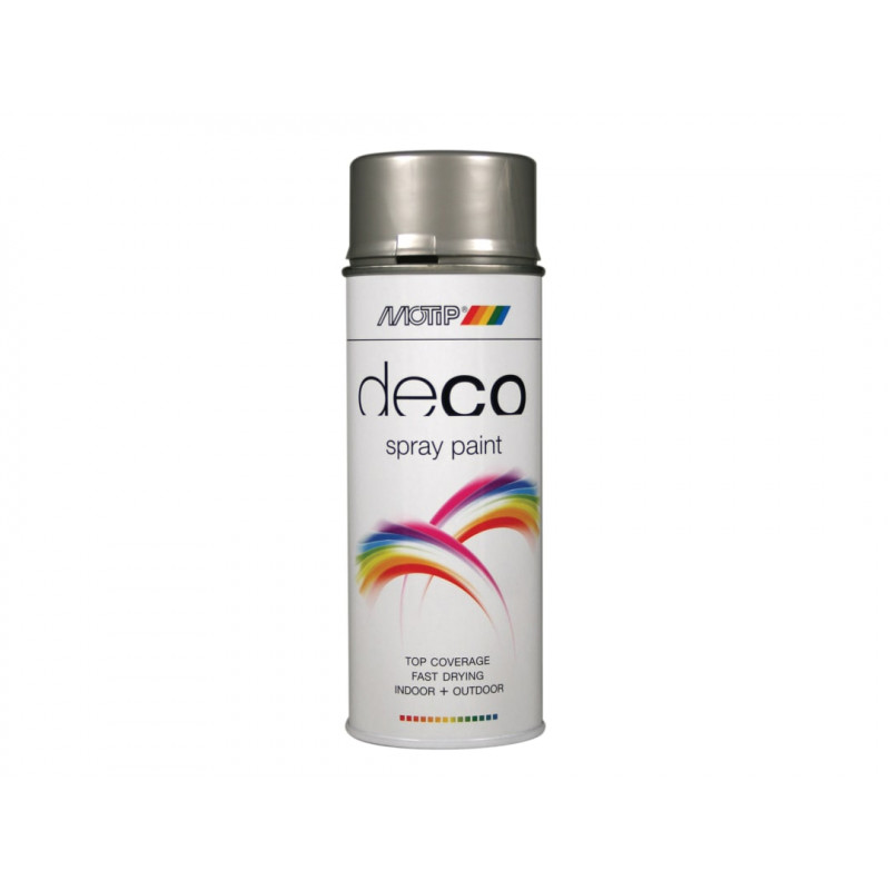 MOTIP® 01615 Deco Spray Paint High Gloss RAL 9006 White Aluminium 400ml MOTIP® 01615 Deco Spray Paint High Gloss RAL 9006 White Aluminium 400ml