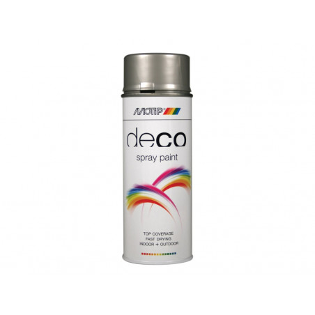 MOTIP® 01615 Deco Spray Paint High Gloss RAL 9006 White Aluminium 400ml