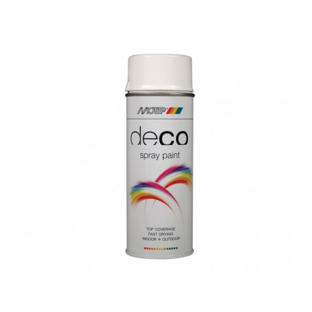 MOTIP® 01627 Deco Spray Paint High Gloss RAL 9016 Brilliant White 400ml
