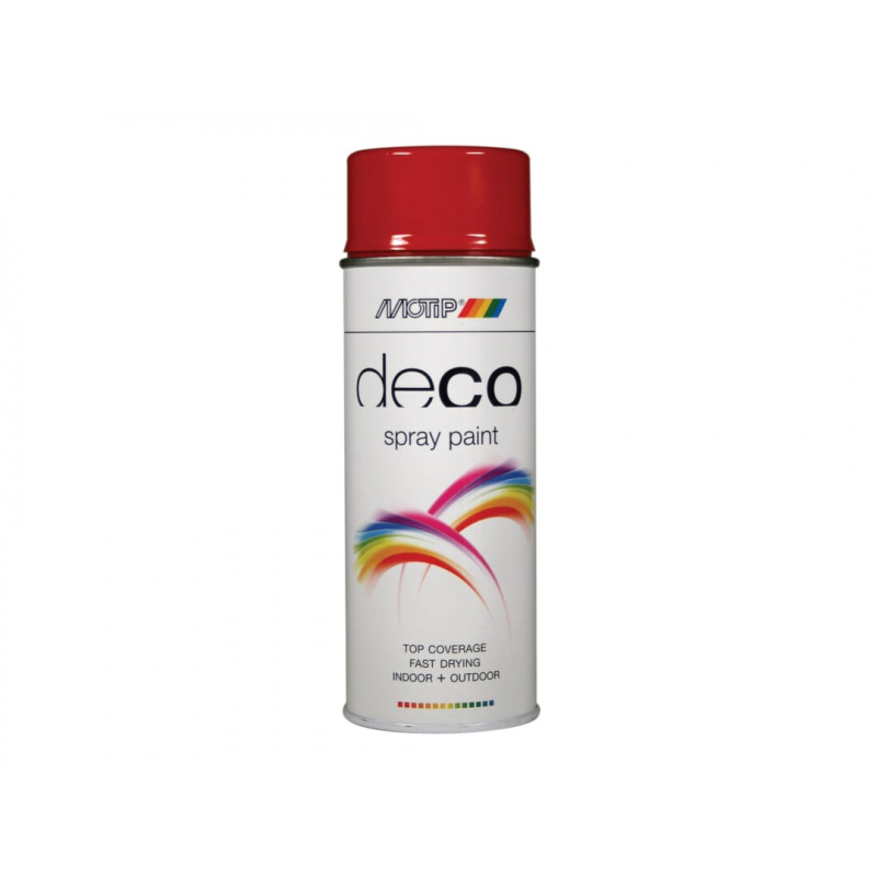 MOTIP® 01628 Deco Spray Paint High Gloss RAL 3000 Flame Red 400ml