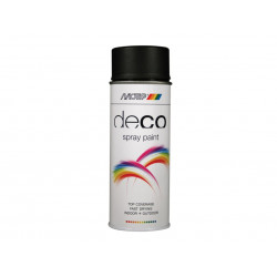 MOTIP® 01659 Deco Spray Paint Satin Matt RAL 9005 Deep Black 400ml