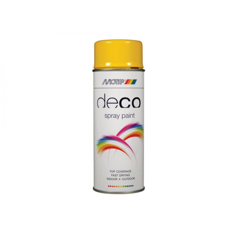 MOTIP® 01679 Deco Spray Paint High Gloss RAL 1021 Rapeseed Yellow 400ml