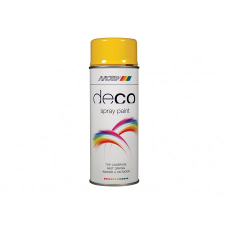 MOTIP® 01679 Deco Spray Paint High Gloss RAL 1021 Rapeseed Yellow 400ml