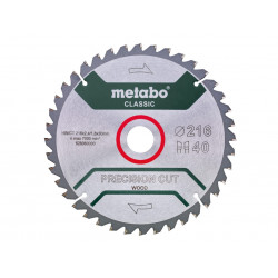 Metabo 628060000 Precision Cut Wood Circular Saw Blade 216 x 30mm x 40T