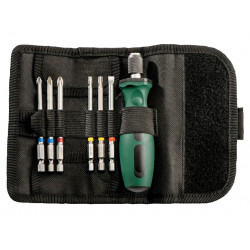 Metabo 626723000 Bit Roll-Up Case Set, 7 Piece