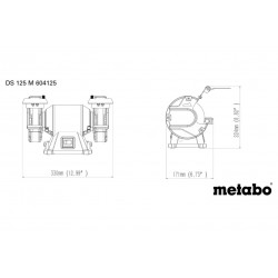 Metabo 604125000 DS 125 M Bench Grinder 2000W 240V