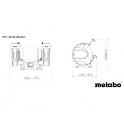 Metabo 604150000 DS 150 M Bench Grinder 370W 240V
