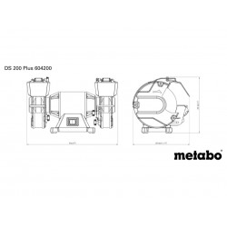Metabo 604200000 DS 200 Plus Bench Grinder 600W 240V
