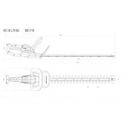 Metabo 601719850 HS 18 LTX 65 Hedge Trimmer 18V Bare Unit
