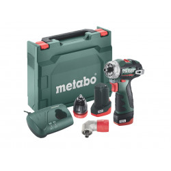 Metabo 601749590 PowerMaxx BS BL Q Brushless Drill/Screwdriver 12V 2 x 2.0Ah Li-ion