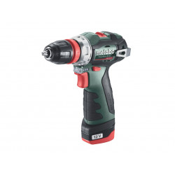 Metabo 601749590 PowerMaxx BS BL Q Brushless Drill/Screwdriver 12V 2 x 2.0Ah Li-ion