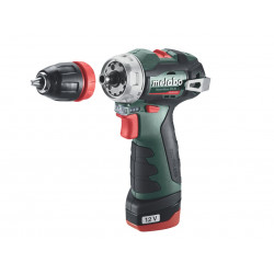 Metabo 601749590 PowerMaxx BS BL Q Brushless Drill/Screwdriver 12V 2 x 2.0Ah Li-ion