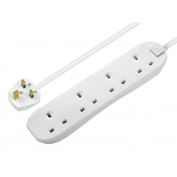 Masterplug BFG5N-MP Extension Lead 240V 4-Gang 13A White 5m
