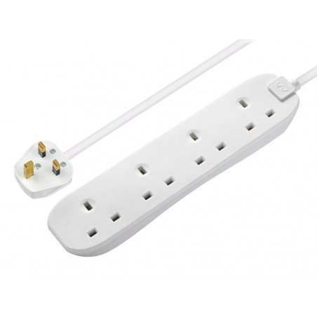 Masterplug BFG5N-MP Extension Lead 240V 4-Gang 13A White 5m