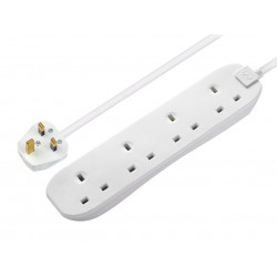 Masterplug BFG210N-MP Extension Lead 240V 4-Gang 13A White 2m