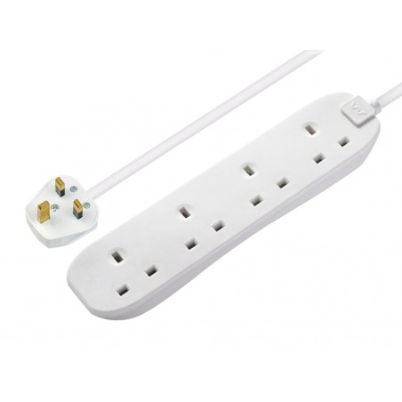 Masterplug BFG210N-MP Extension Lead 240V 4-Gang 13A White 2m