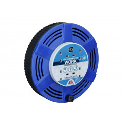 Masterplug LCT1510/4BL Cassette Cable Reel 240V 10A 4-Socket Thermal Cut-Out Blue 15m