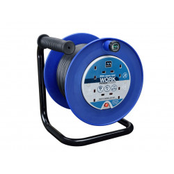 Masterplug LDCC3013/4BL-MP Heavy-Duty Cable Reel 240V 13A 4-Socket Thermal Cut-Out 30m