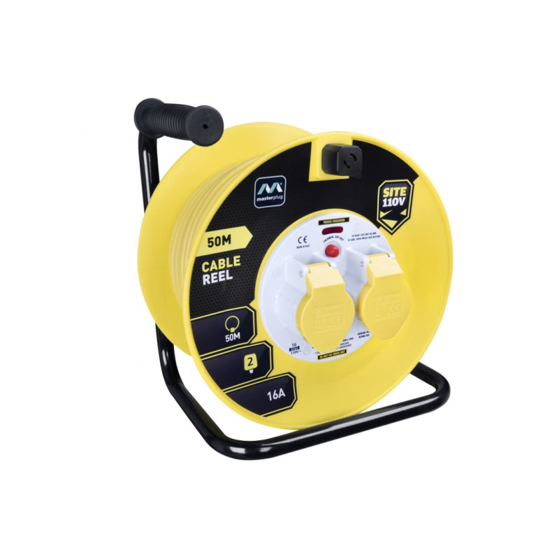 Masterplug LVCT5016/2-MP Cable Reel 110V 16A Thermal Cut-Out 50m