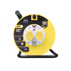 Masterplug LVCT5016/2-MP Cable Reel 110V 16A Thermal Cut-Out 50m