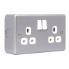 Masterplug MC522-01 Metal Clad Switched Socket 2-Gang 13A