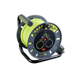 Masterplug OMU25132USL-PX PRO-XT Open Cable Reel 240V 13A 2-Socket & 2 USB (2.1A Shared) 25m