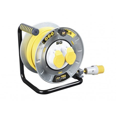 Masterplug OTMU30162LV-PX PRO-XT Metal Cable Reel 110V 16A Thermal Cut-Out 30m
