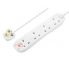 Masterplug SRG4210N-MP Extension Lead 240V 4-Gang 13A White Surge Protected 2m