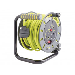 Masterplug OMU25132USL-PX PRO-XT Open Cable Reel 240V 13A 2-Socket & 2 USB (2.1A Shared) 25m